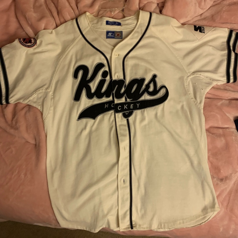 RARE Los Angeles Kings NHL Throwback Script Jersey